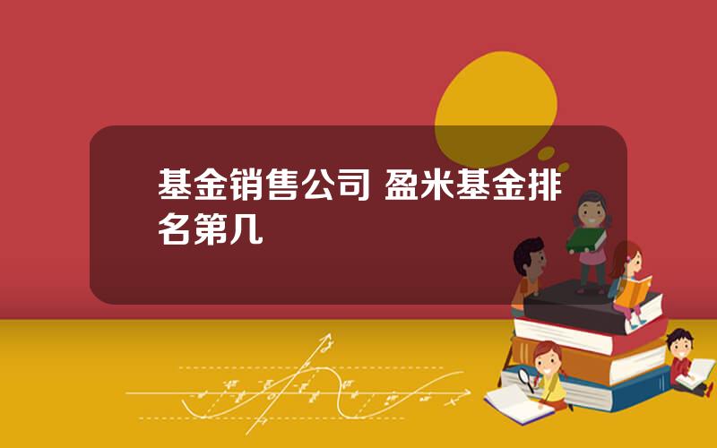 基金销售公司 盈米基金排名第几
